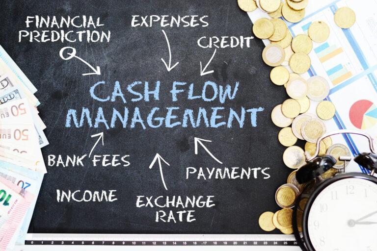 A picture showing cash flow management components