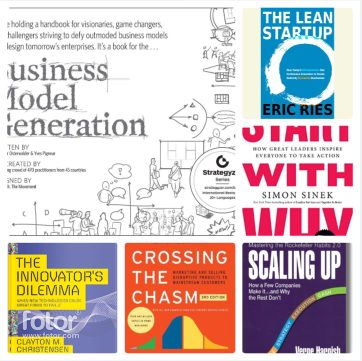 An image of a diverse collection of books with the title "Must-Read Books for Entrepreneurs and Business Owners" prominently displayed, suggesting a range of literature for individuals in the business world to consider.